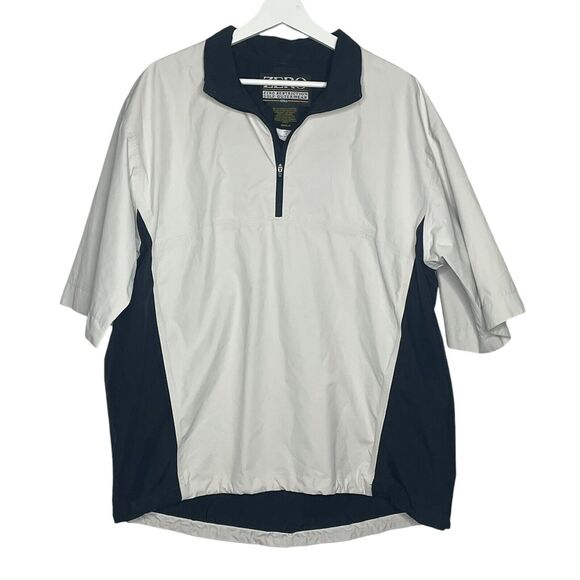 Zero Restriction Lightweight Quarter Sleeve Black/Tan 1/4 Zip Golf Pullover M - Picture 1 of 5